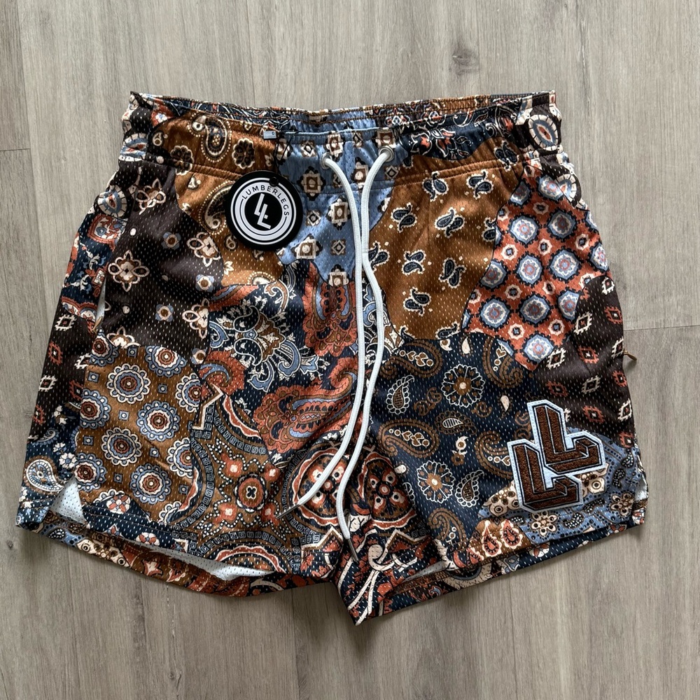 Lumber Legs Patterned Men's Shorts with Logo